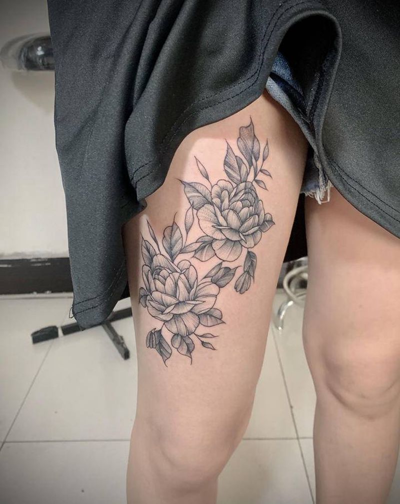 素花纹身图片_点刺纹身图案