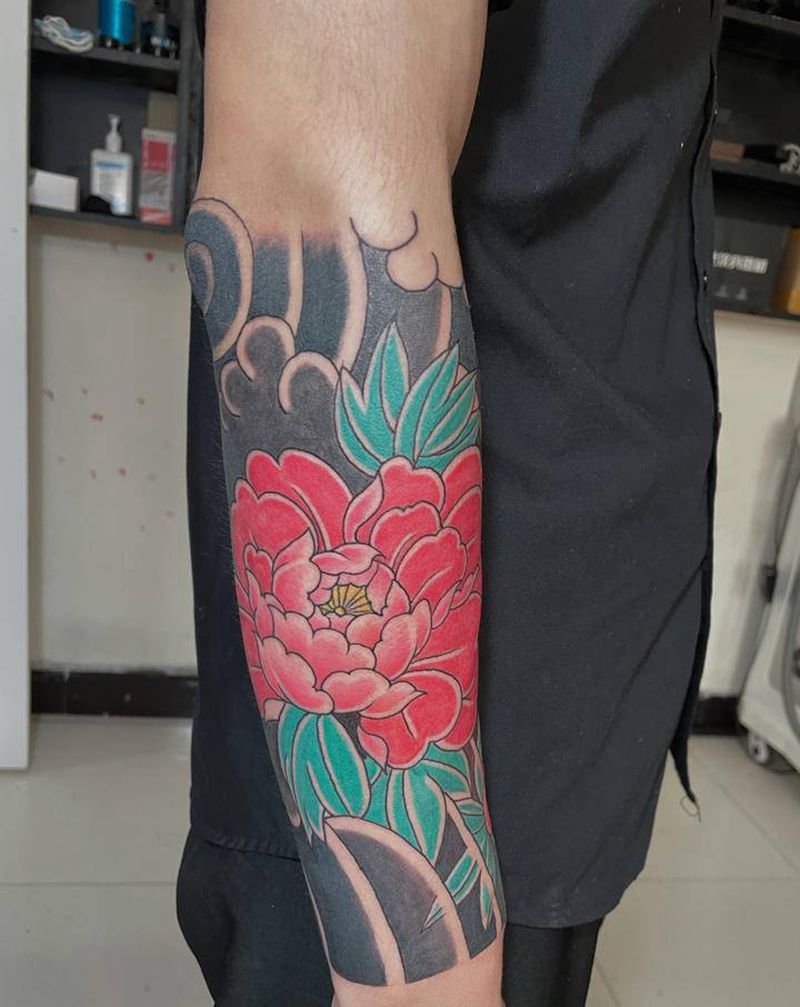 分期花臂纹身图片_手臂老传统纹身图案