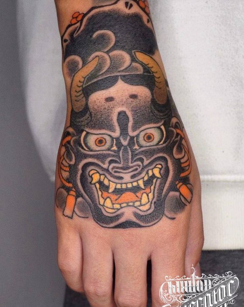 满背般若纹身图片_手部背部老传统新传统般若满背遮盖纹身图案