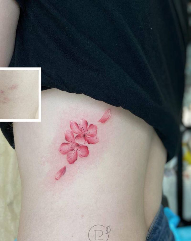 樱花纹身遮盖