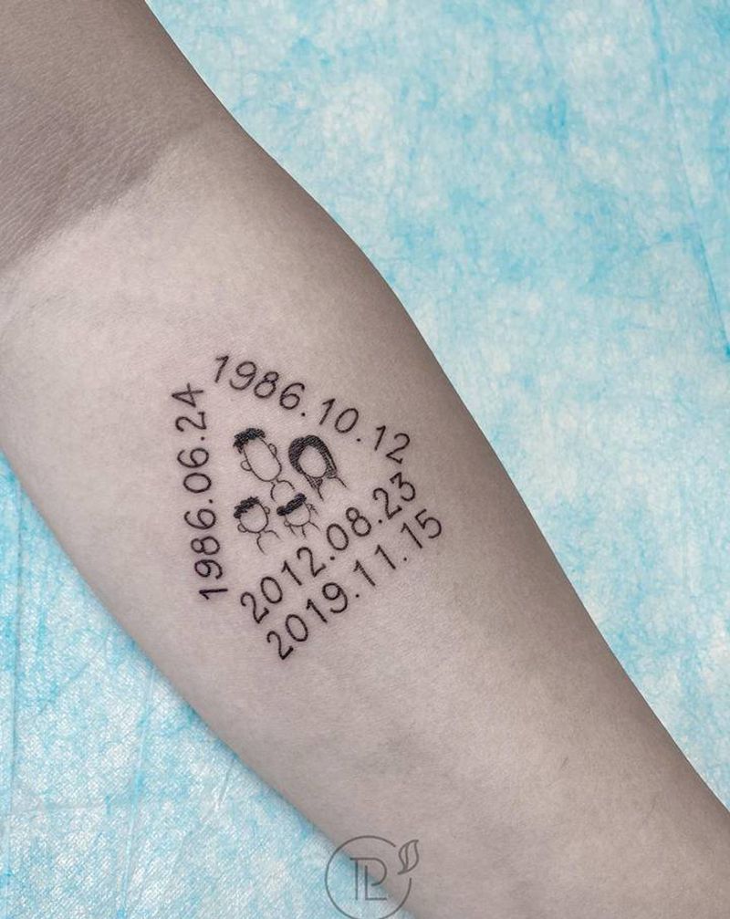 生日纹身纹身图片_手臂几何纹身图案