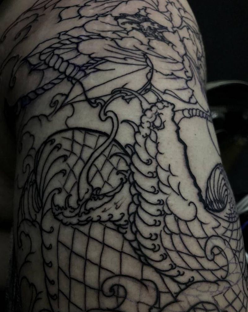 半成品纹身图片_手臂新传统纹身图案