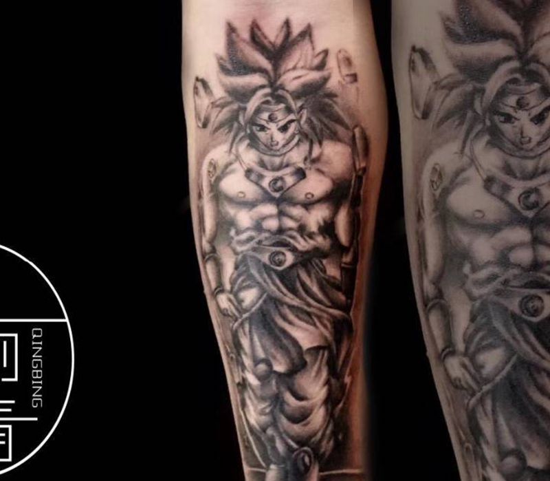 超级赛亚人纹身图片_手臂动漫纹身图案