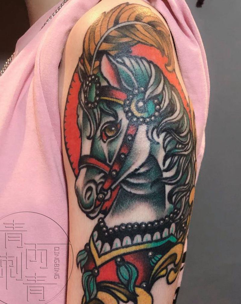 老欧美了纹身图片_手臂Old SchoolNew School纹身图案