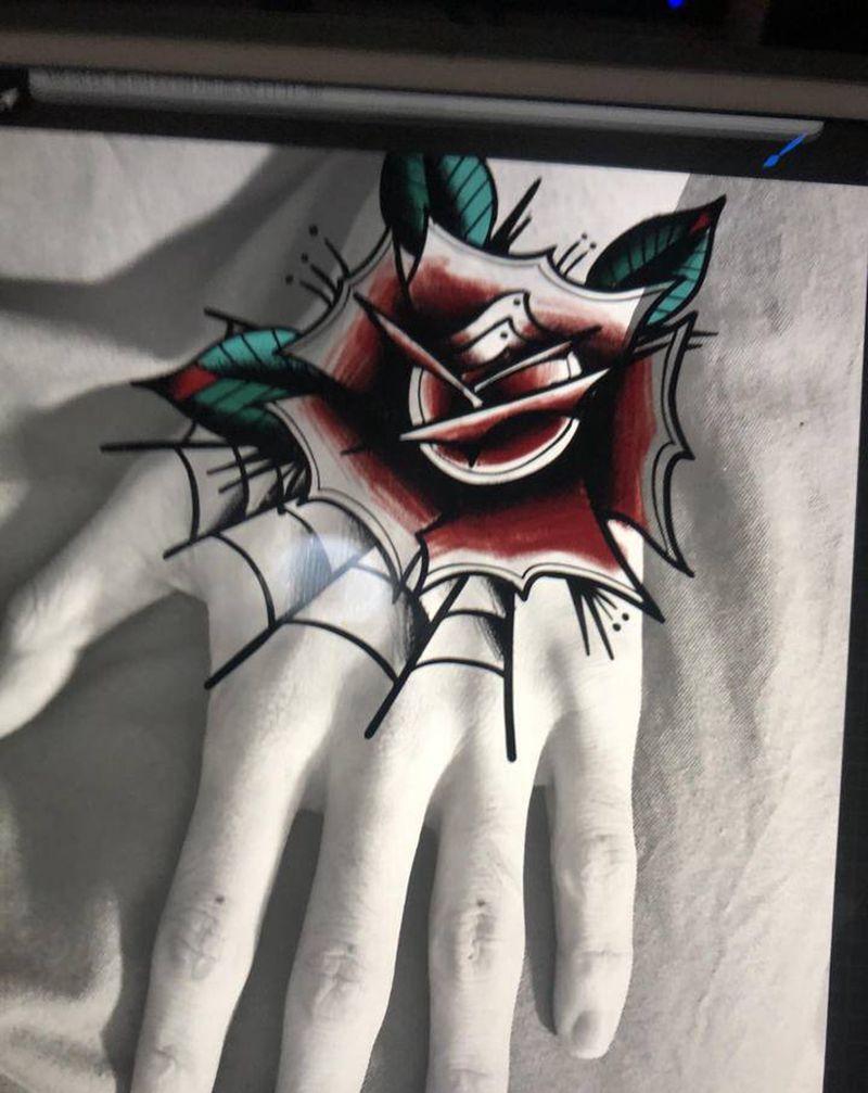 画个手背纹身图片_手部纹身图案