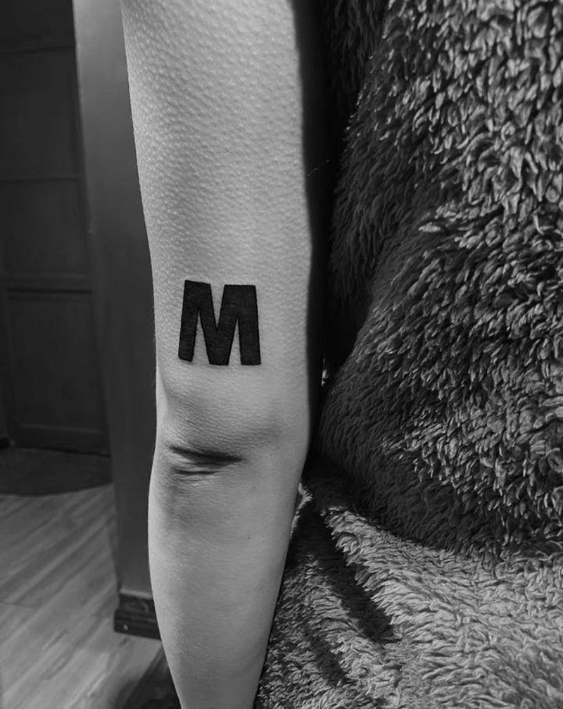 字母纹身图片_手臂纹身图案