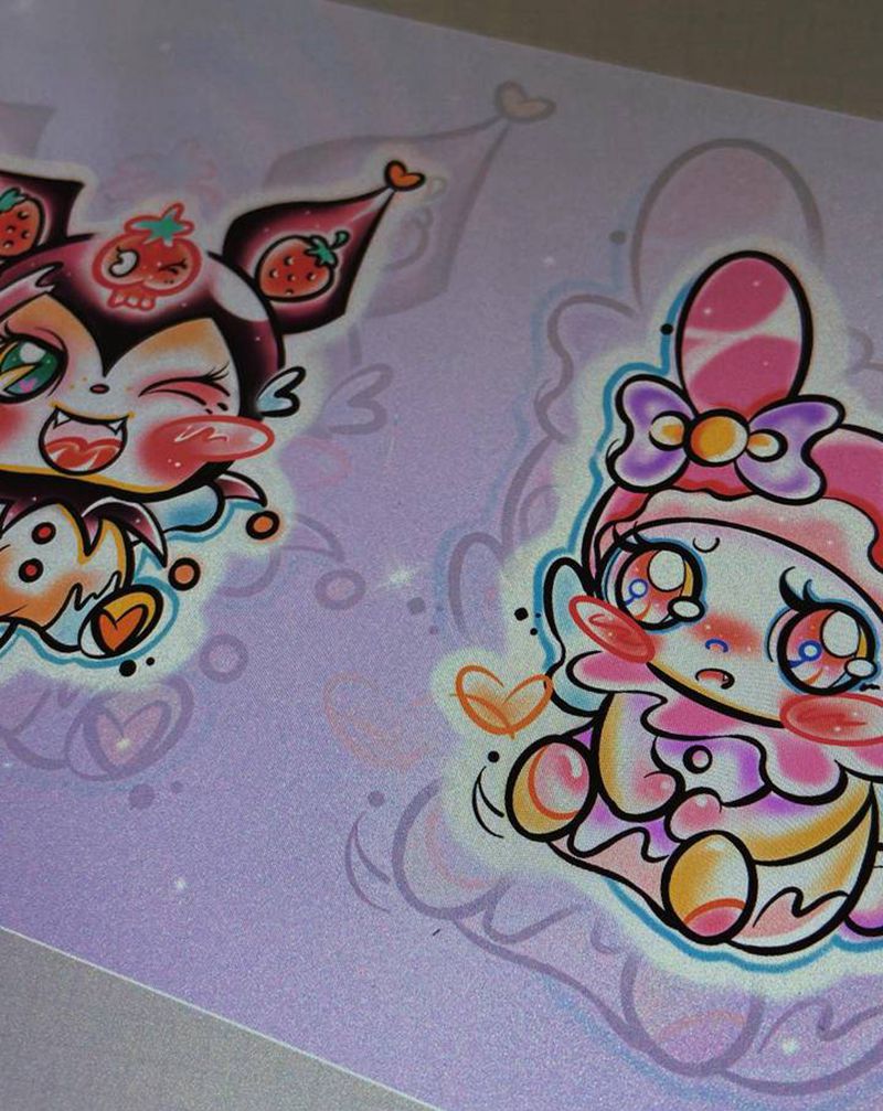 原创手稿”库洛米&美乐蒂纹身图片_手臂肩部New School卡通美乐蒂库洛米纹身图案