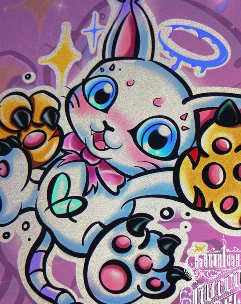 数码宝贝迪路兽卡通手稿纹身图片_手臂腿部New School卡通数码宝贝迪路兽纹身图案