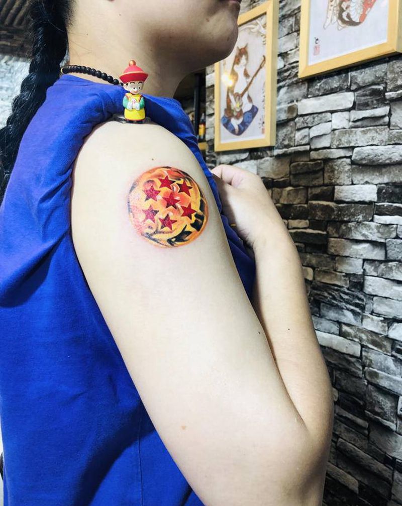 七龙珠纹身图片_手臂欧美写实纹身图案