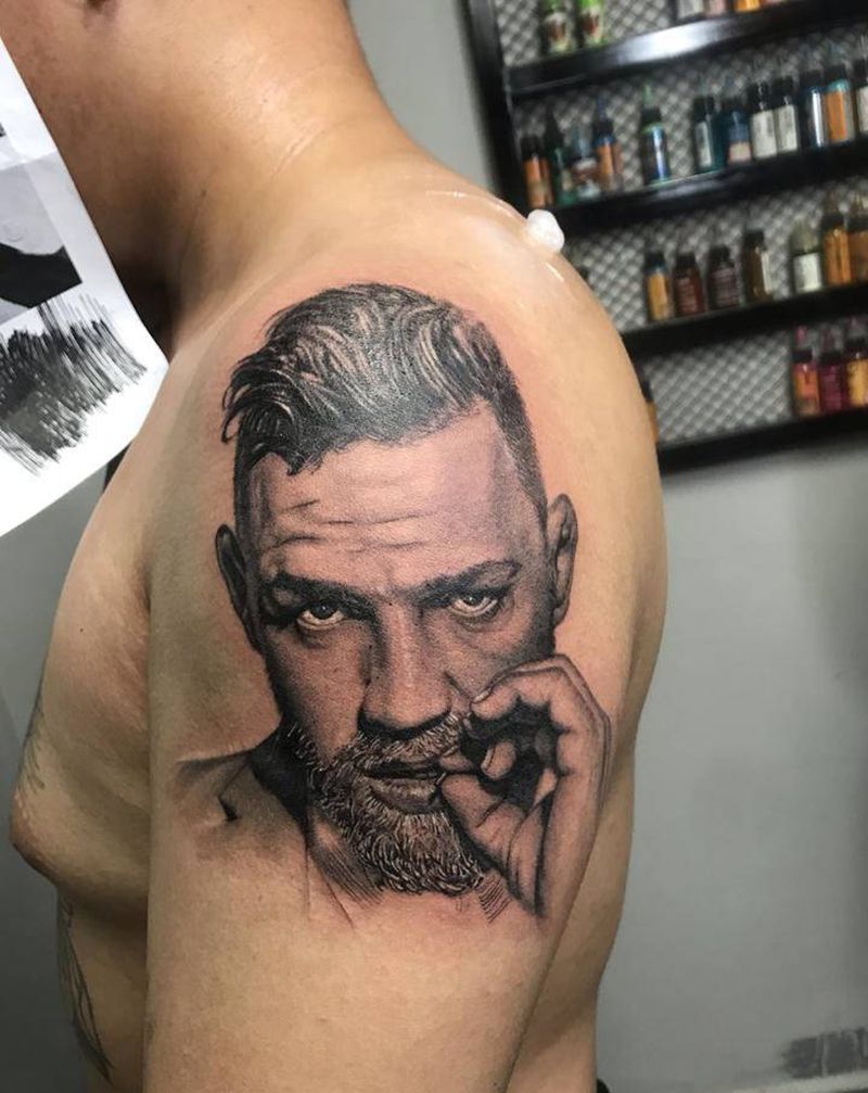 康纳纹身图片_手臂欧美写实纹身图案