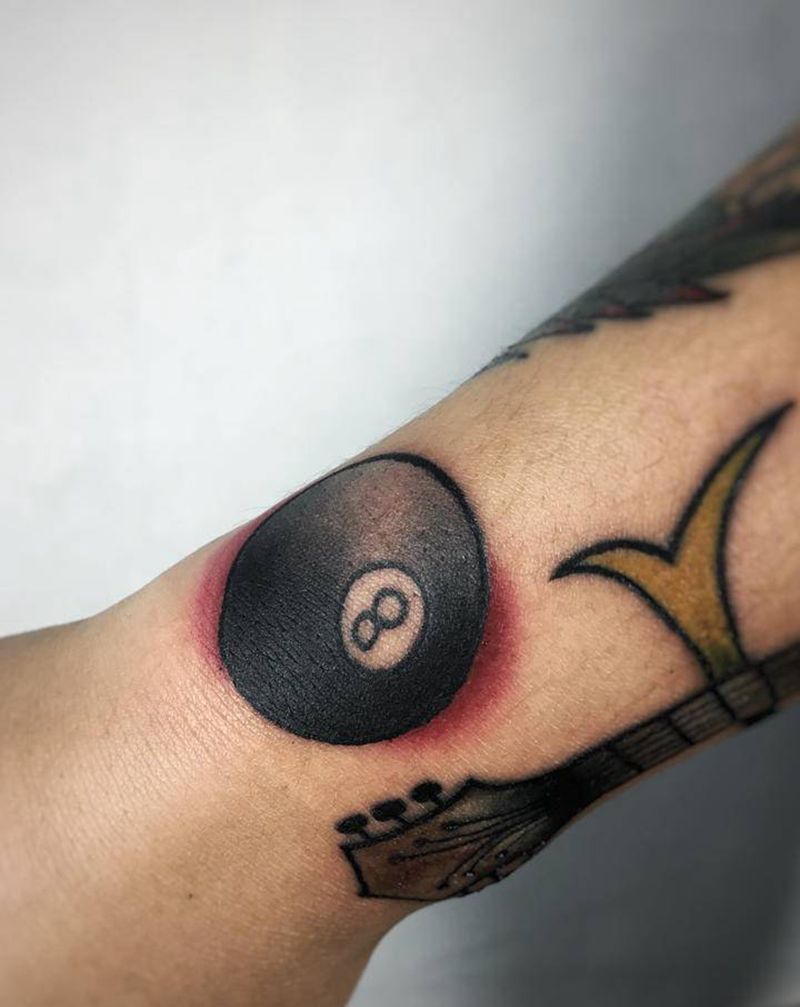 黑八纹身图片_Old School纹身图案