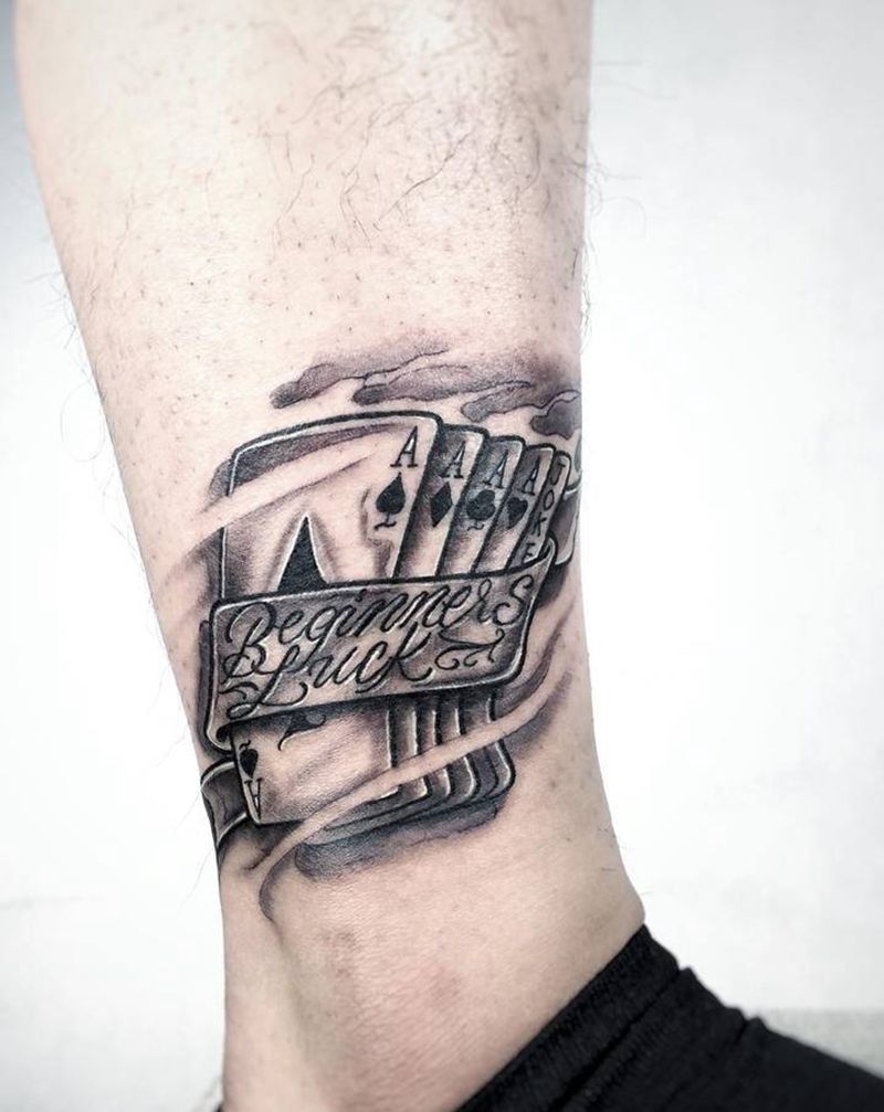 扑克纹身图片_欧美写实纹身图案