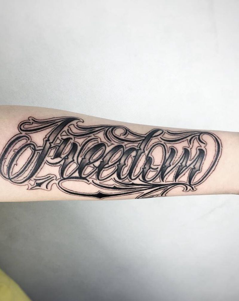 花体字纹身图片_花体字纹身图案