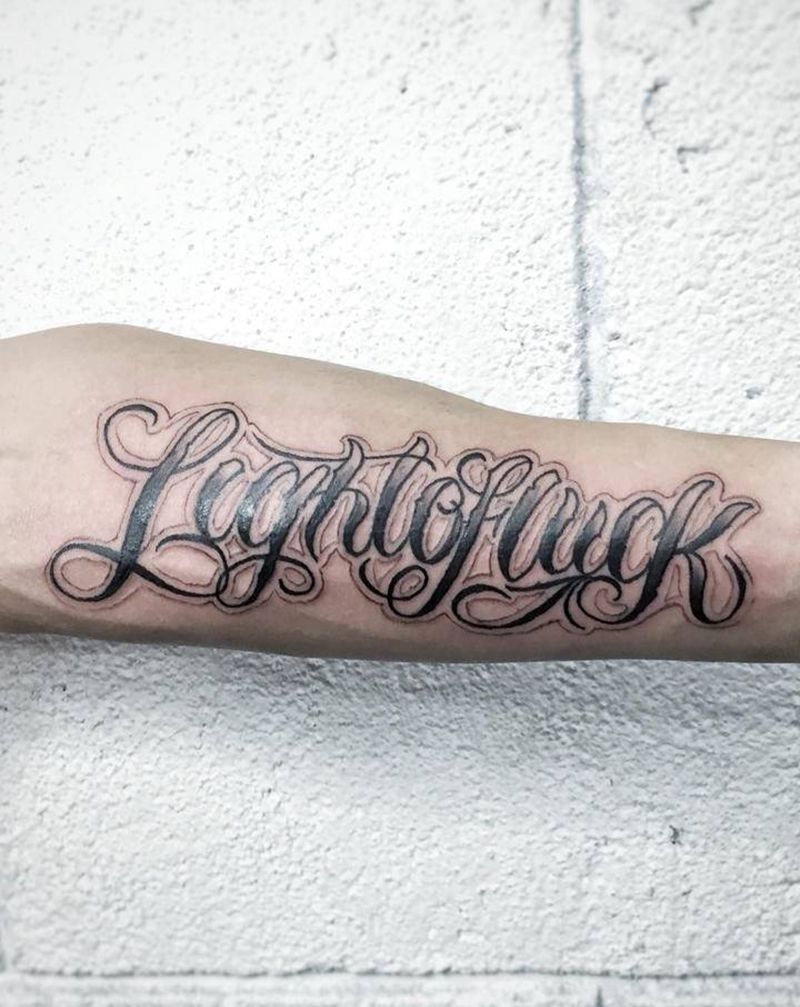 花体字纹身图片_花体字纹身图案
