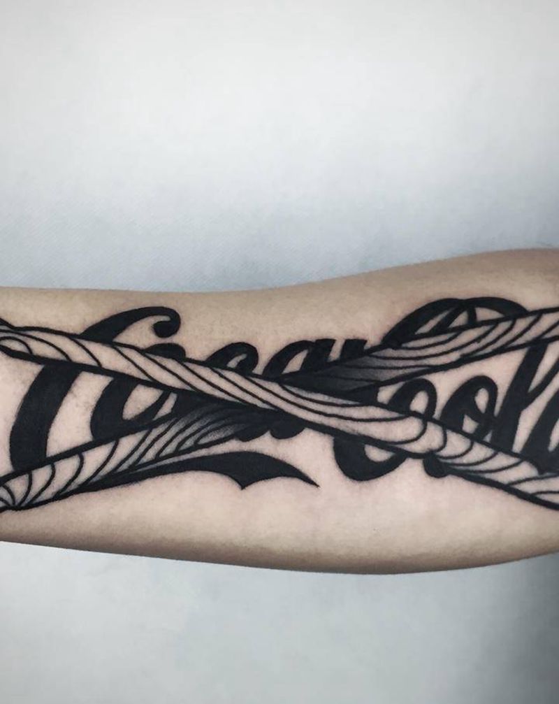 鼓帮纹身图片_Old School纹身图案