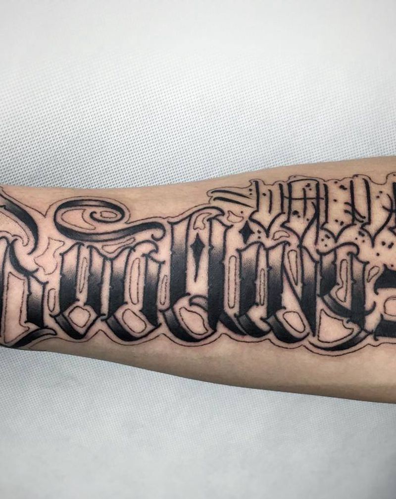 花体字纹身图片_花体字纹身图案