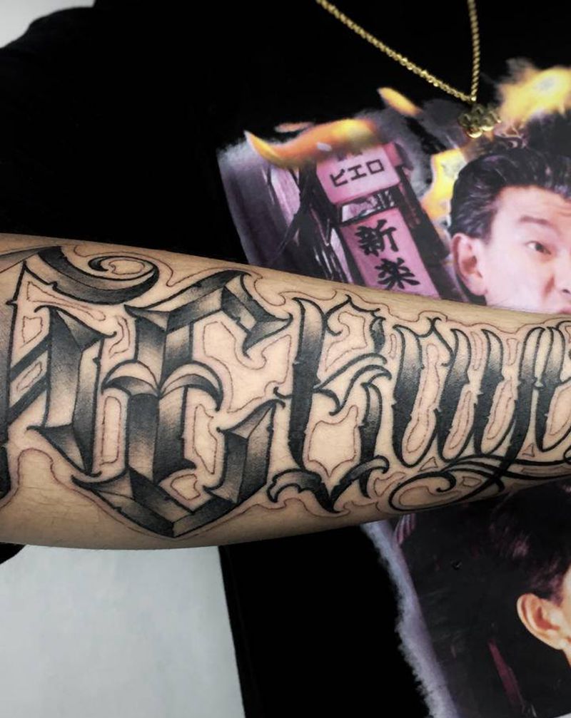 花体字纹身图片_花体字纹身图案