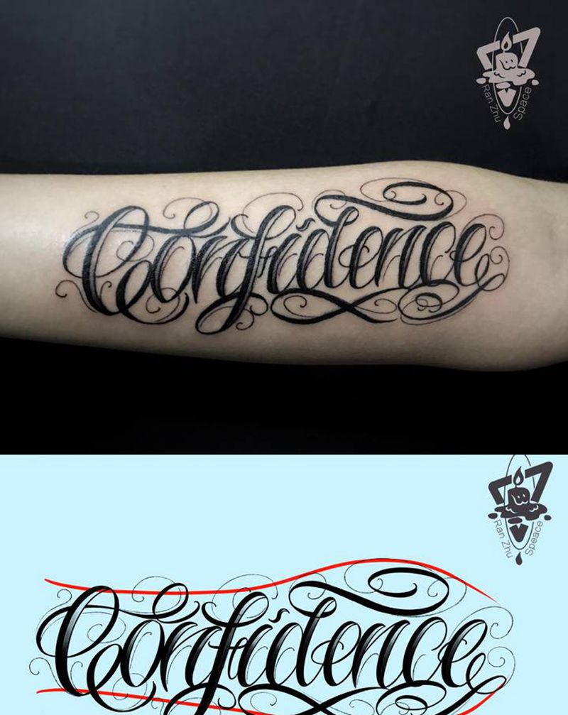 花体字纹身图片_花体字纹身图案