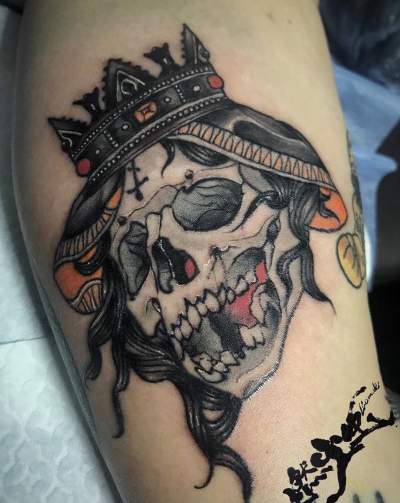 骷髅纹身图片_Old School纹身图案