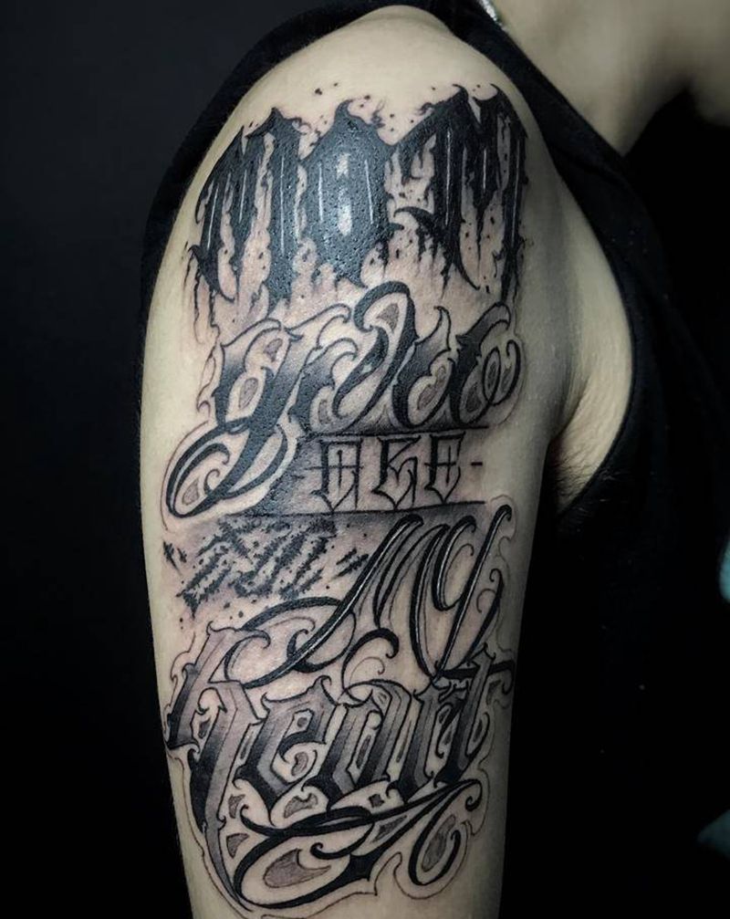 花体字纹身图片_花体字纹身图案