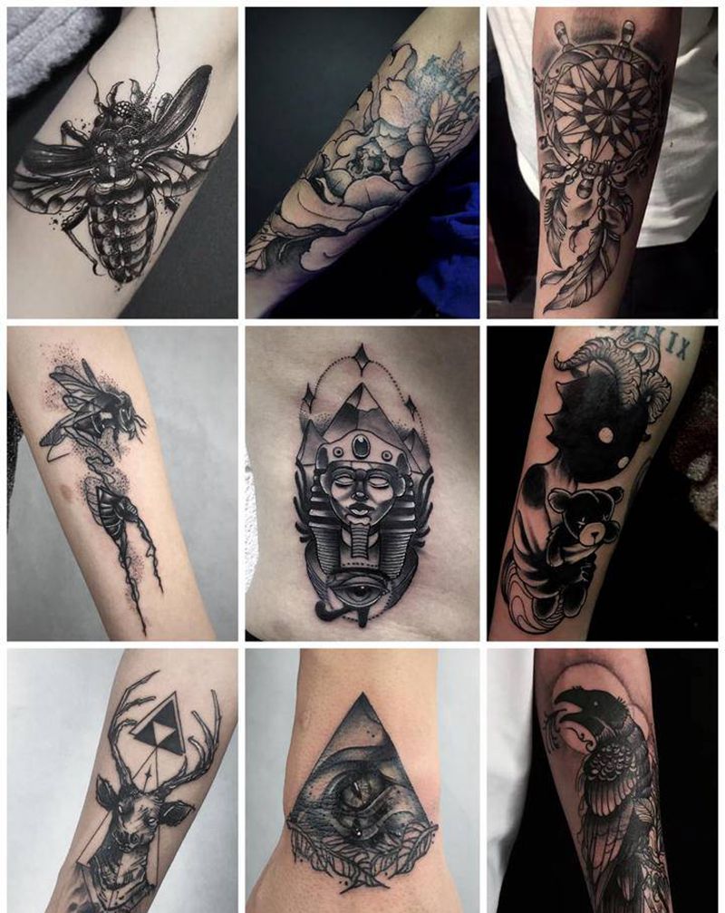 部分作品纹身图片_New School纹身图案