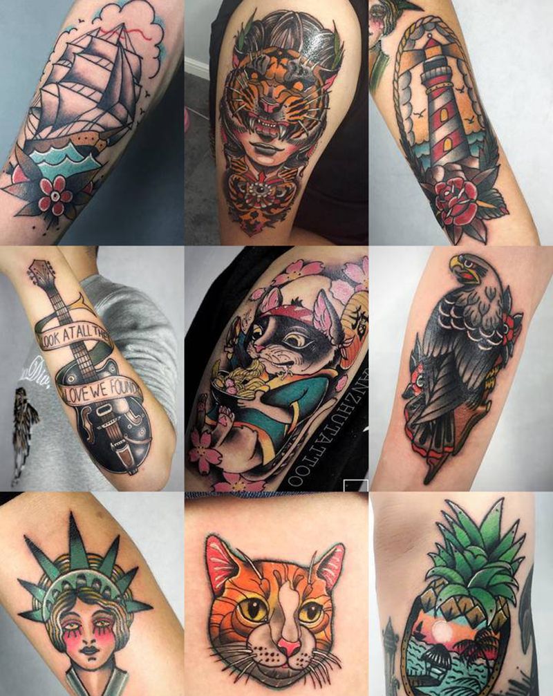 部分作品纹身图片_New School纹身图案