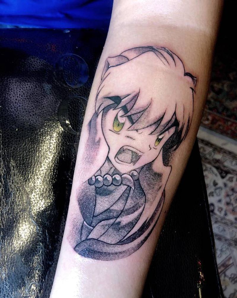 犬夜叉纹身图片_手臂纹身图案