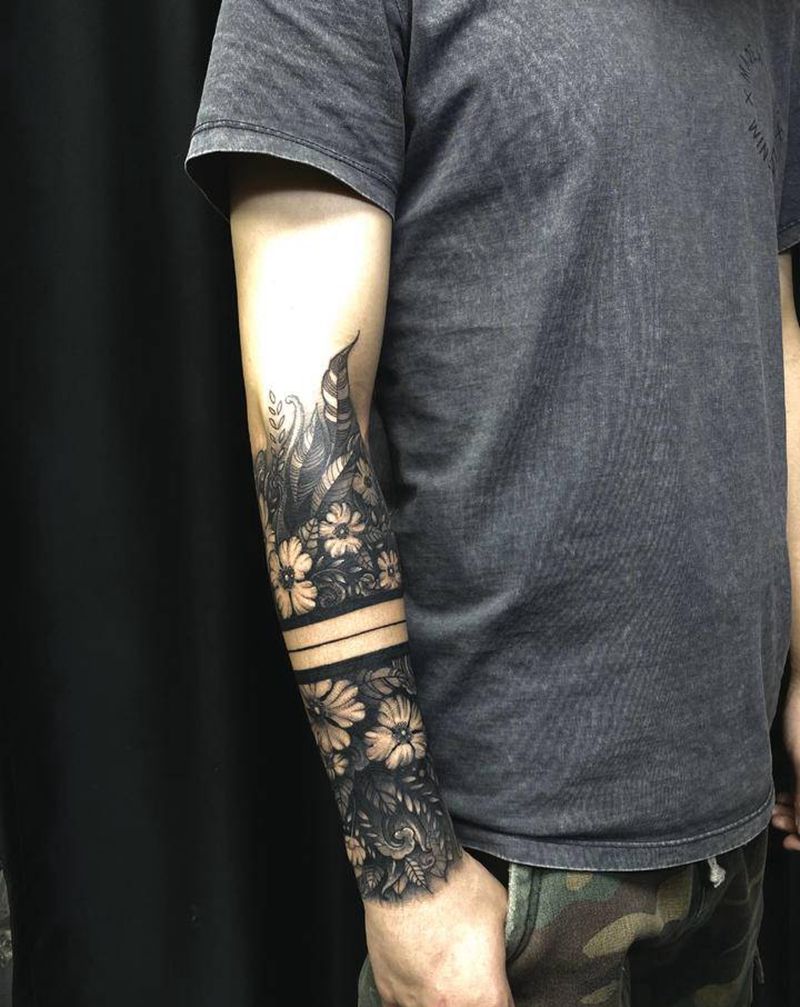 手环纹身图片_手部纹身图案