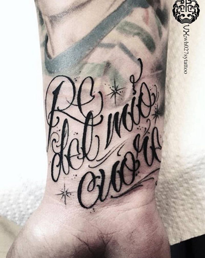 花体字纹身图片_手臂花体字纹身图案
