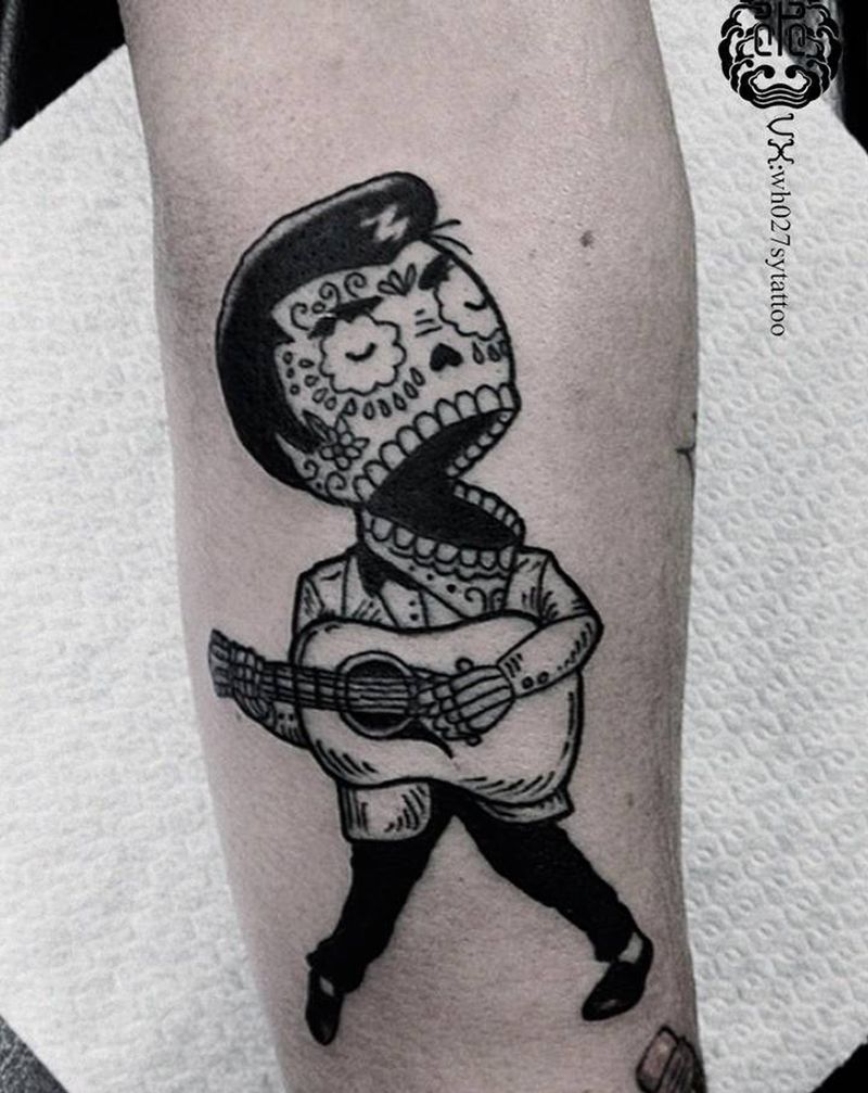 墨西哥小人纹身图片_手臂图腾墨西哥纹身图案