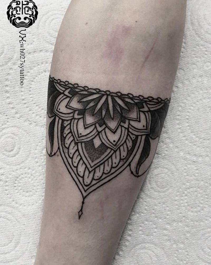 臂环纹身图片_手臂图腾几何纹身图案