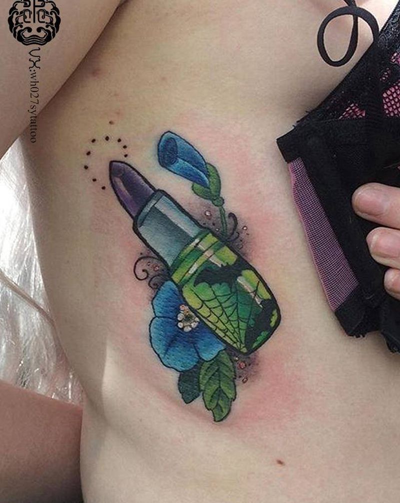 口红纹身图片_口红纹身图案