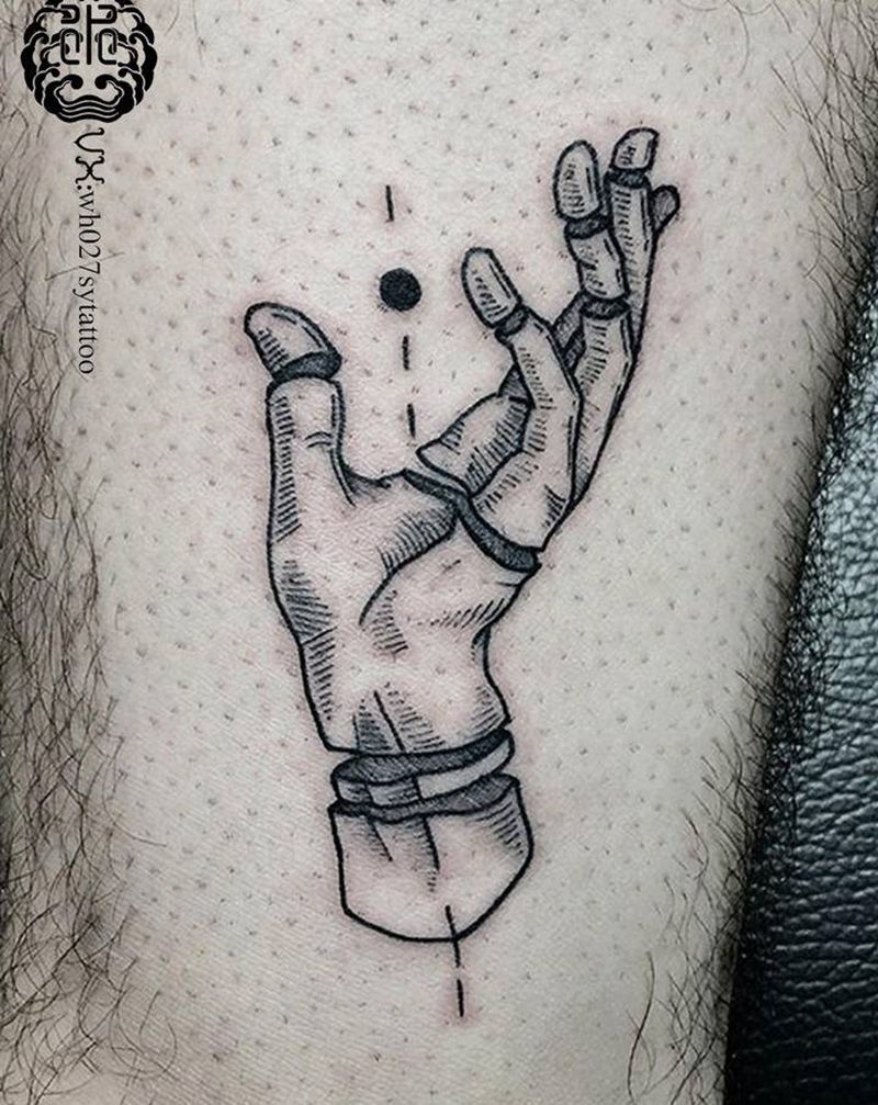 手纹身图片_腿部图腾手纹身图案