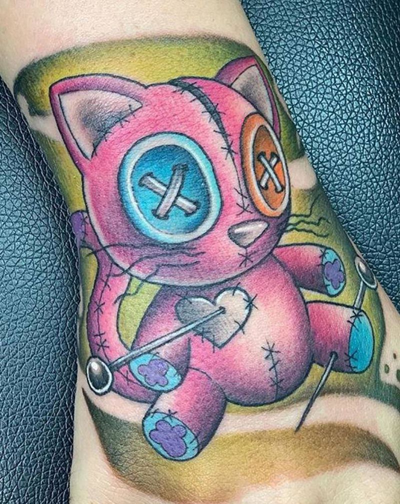 玩具熊纹身图片_手部New School玩具熊熊纹身图案