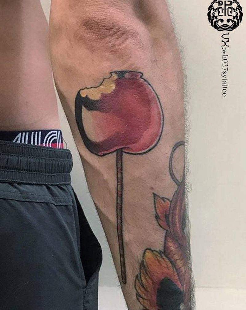 棒棒糖纹身图片_手臂New School棒棒糖纹身图案