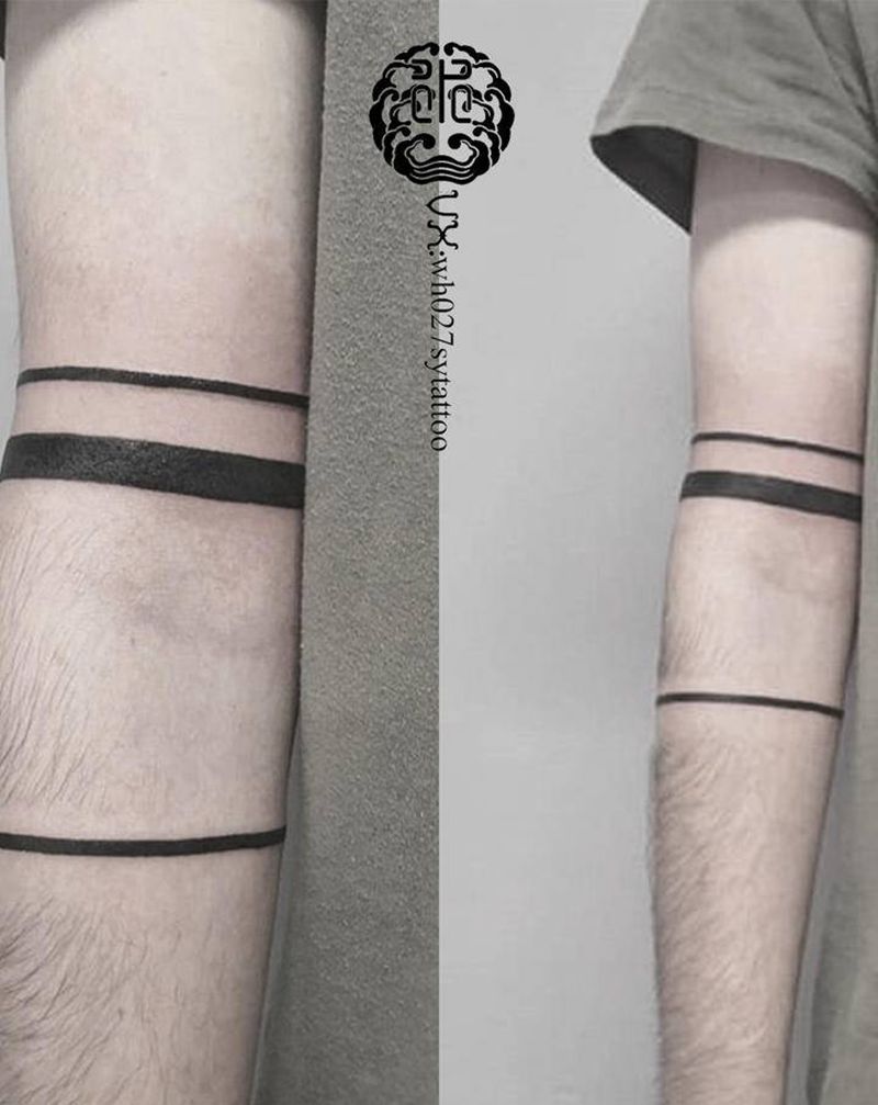 X冷淡手环纹身图片_手臂图腾手环纹身图案
