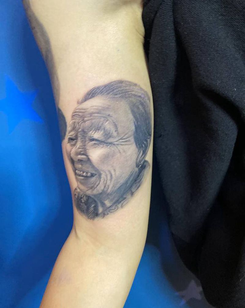 肖像纹身图片_手臂欧美写实纹身图案