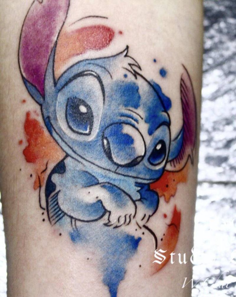 卡通纹身图片_手臂水墨纹身图案