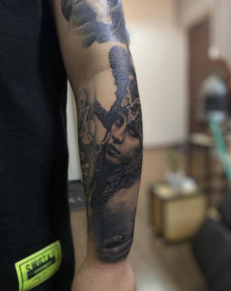 感叹号纹身图片_欧美写实纹身图案