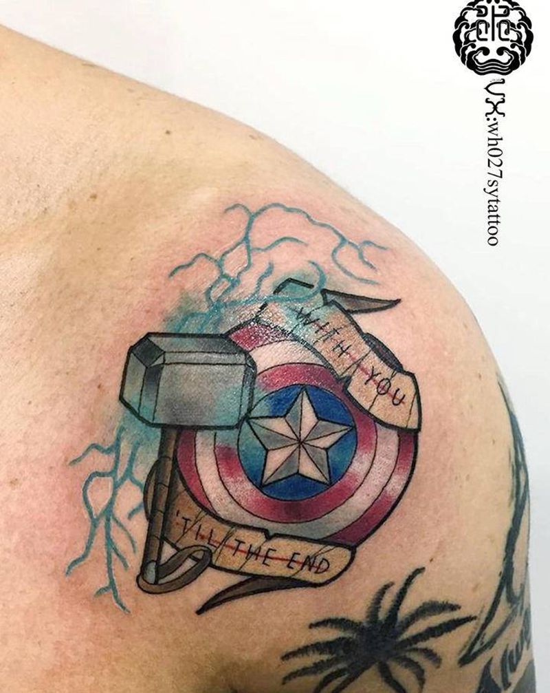 漫威纹身图片_手臂New School纹身图案