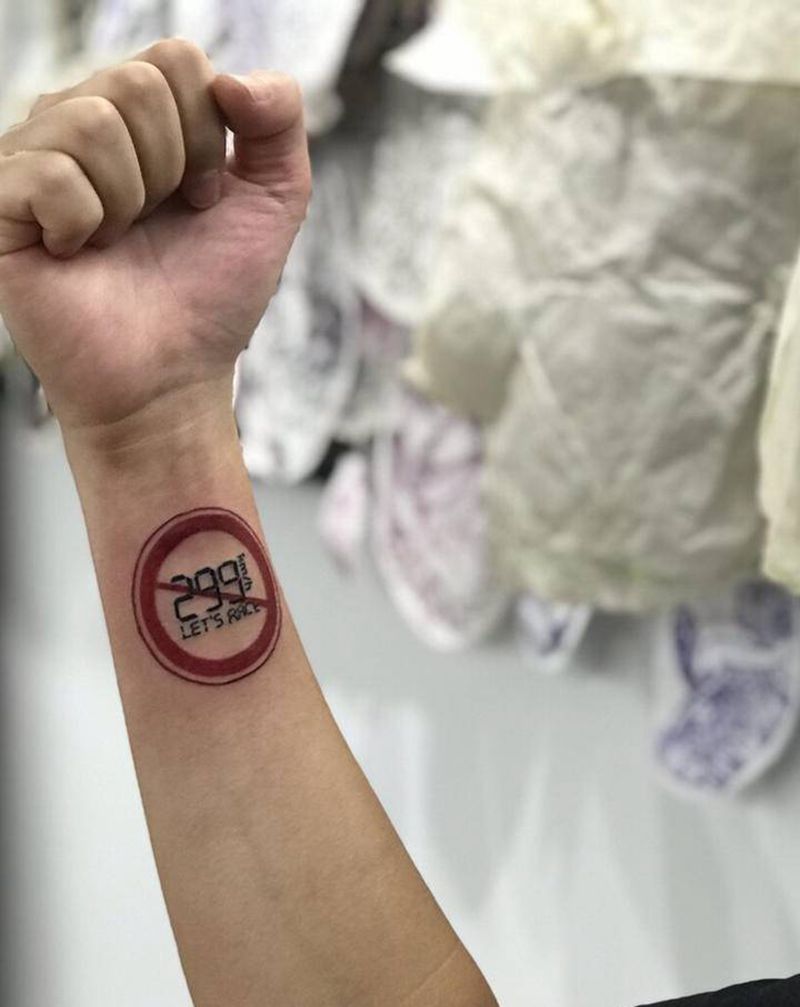 今日作品更新#禁止到达299/纹身图片_手部图腾纹身图案