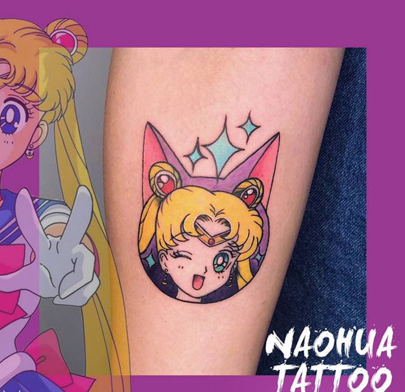 美少女by 甜甜纹身图片_手臂New School纹身图案