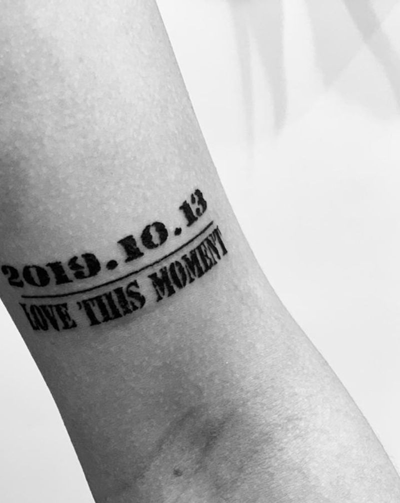 #今日作品# #牛者 店内宣言纹身图片_手臂图腾花体字纹身图案