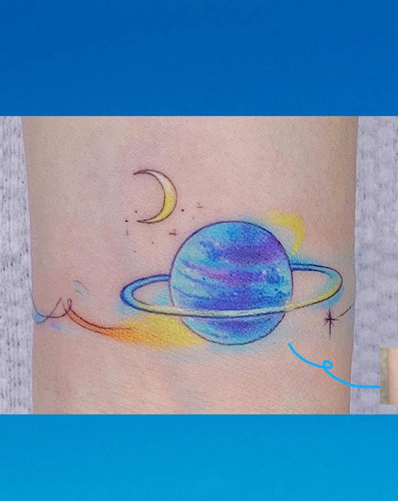 遮盖手环纹身图片_手部水彩纹身图案