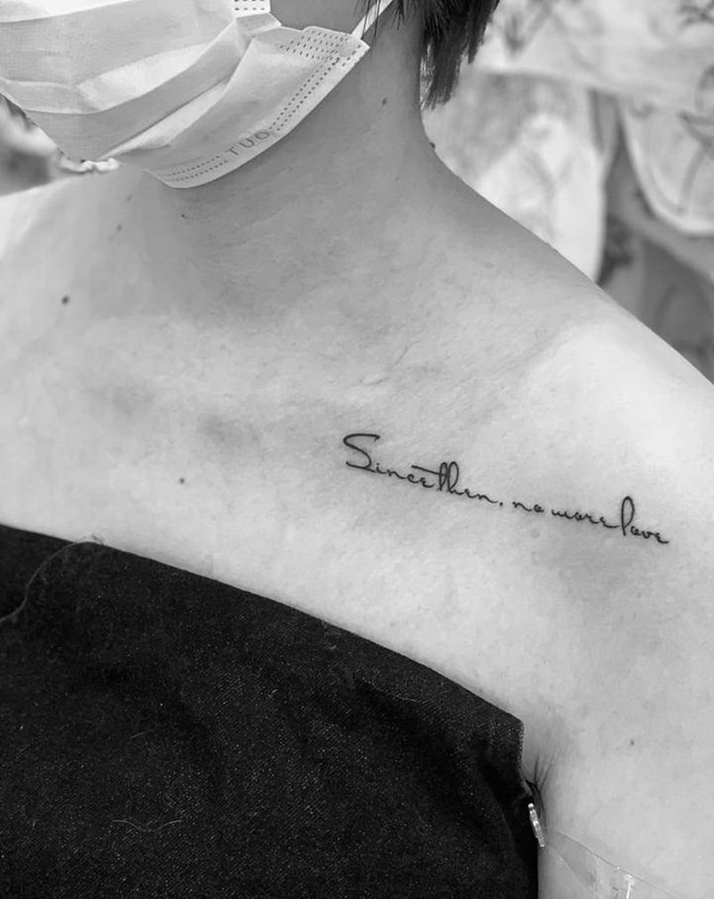 今日作品更新#花体英文字母#纹身图片_胸部花体字纹身图案