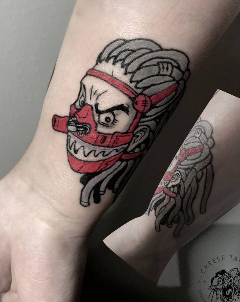 乌索普漫改纹身图片_手臂New SchoolOld School乌索普海贼王漫画纹身图案