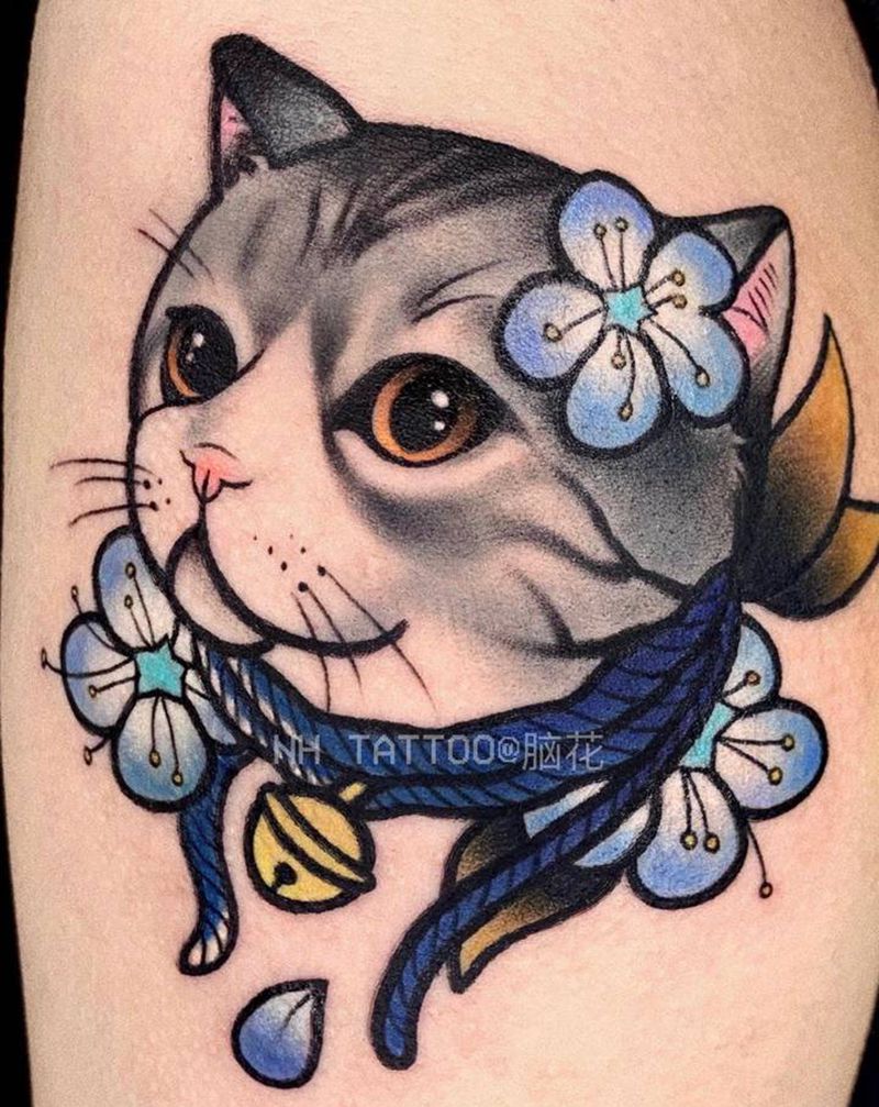 画稿上身纹身图片_手臂New School纹身图案