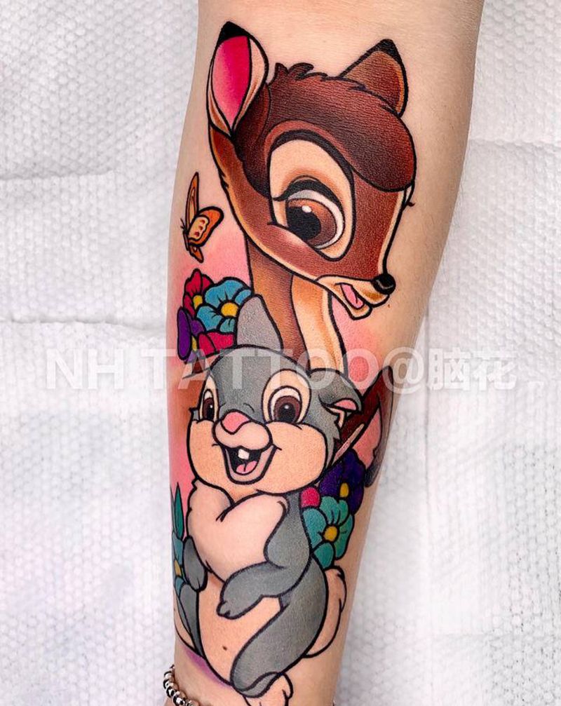 斑比/桑普纹身图片_手臂New School纹身图案