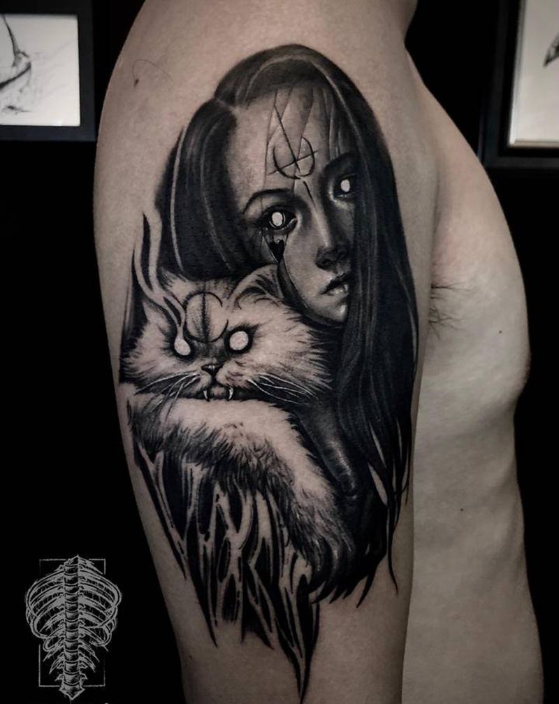 暗黑小写实纹身图片_欧美写实暗黑纹身图案