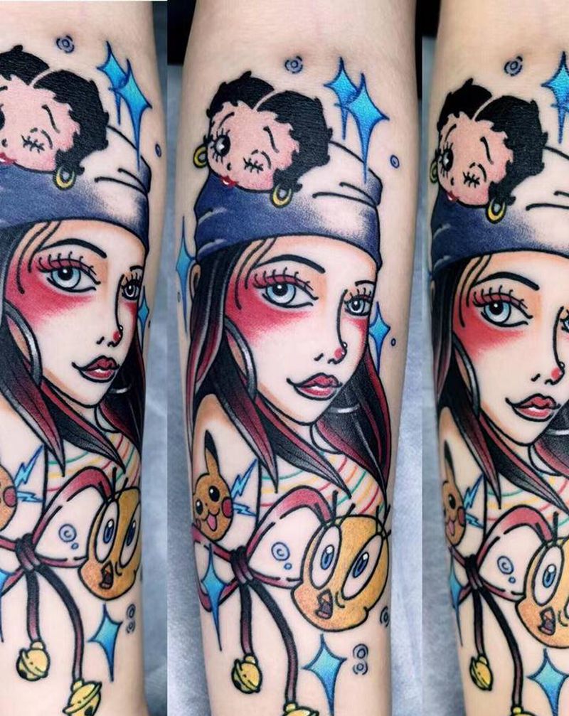 又甜又飒又独立的Dancer纹身图片_手臂Old SchoolNew School纹身图案